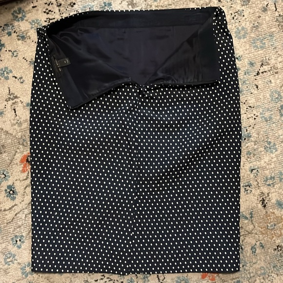 J. Crew No. 2 Pencil Skirt in Navy Polka Dot Jacquard - Picture 10 of 15